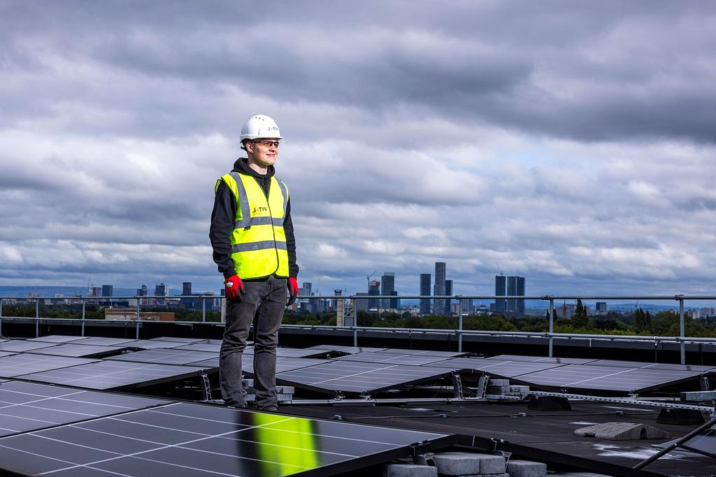 A modern data centre using renewable energy sources